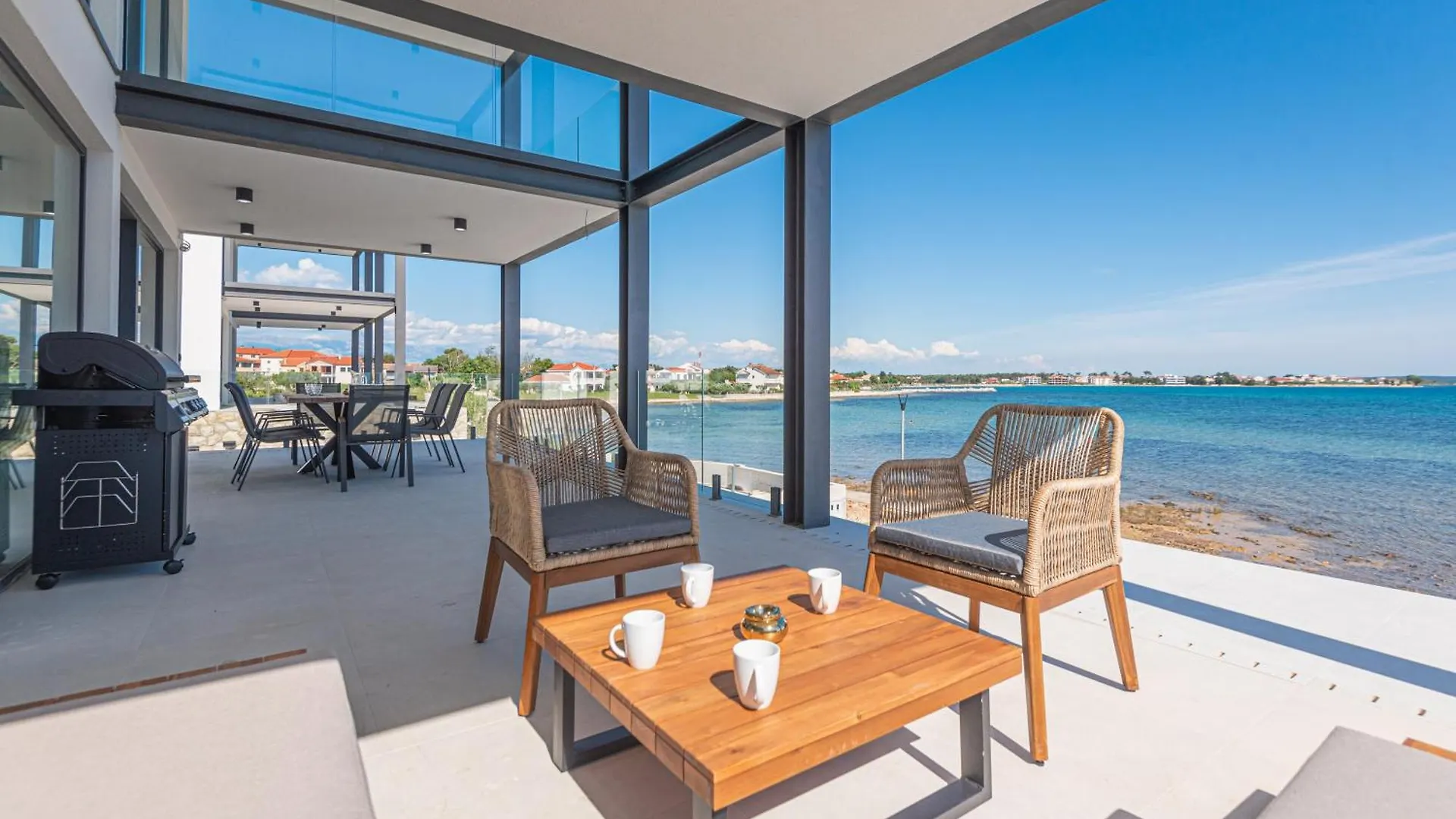 Luxury Seafront Villa Aurea - With Private Pool, Game Room & Stunning Sea Views Privlaka